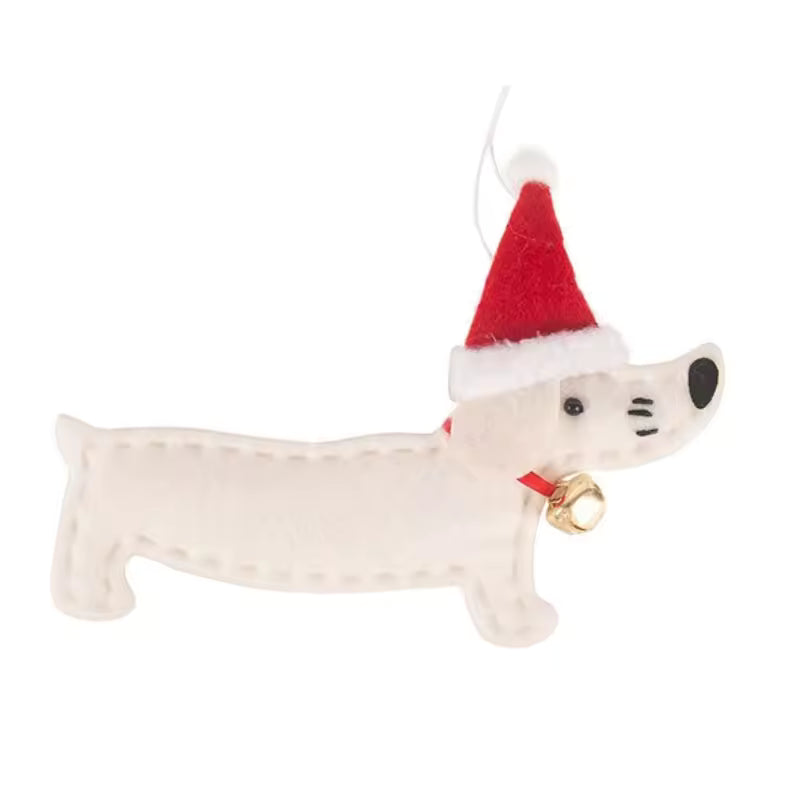 Dachshund Christmas Tree Fabric Ornament