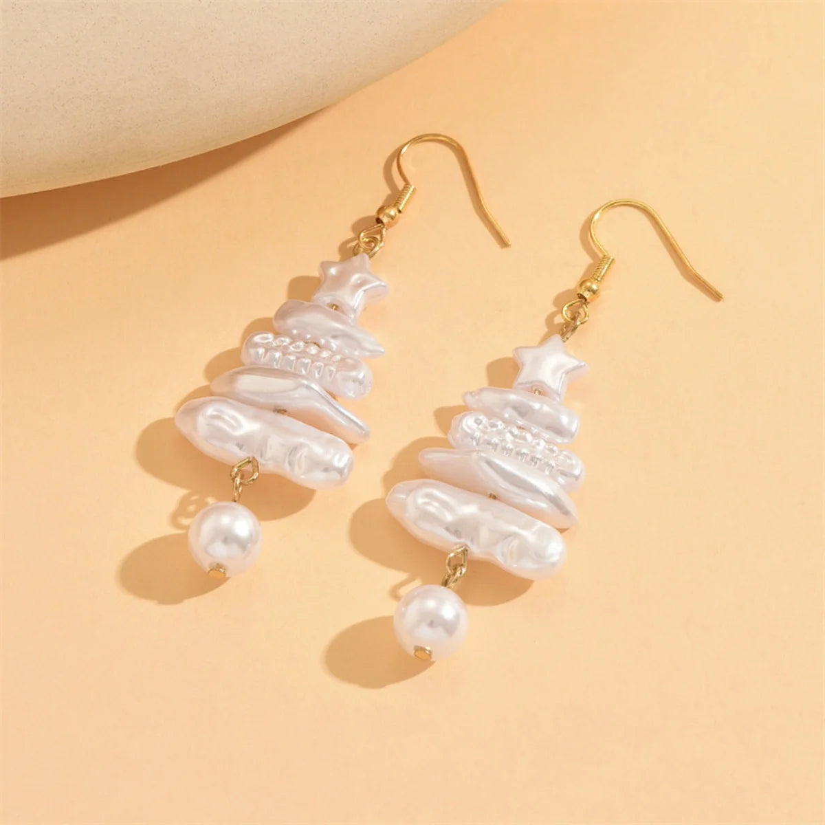 Christmas Tree Pearl Earrings
