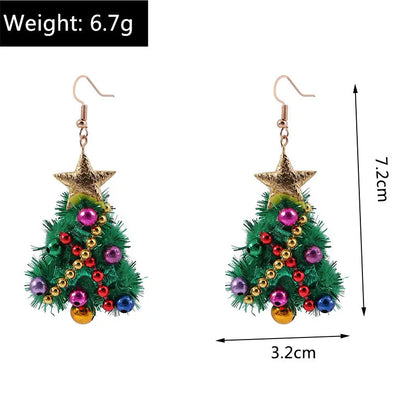 3D Cute Christmas Tree Earrings