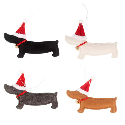 Dachshund Christmas Tree Fabric Ornament