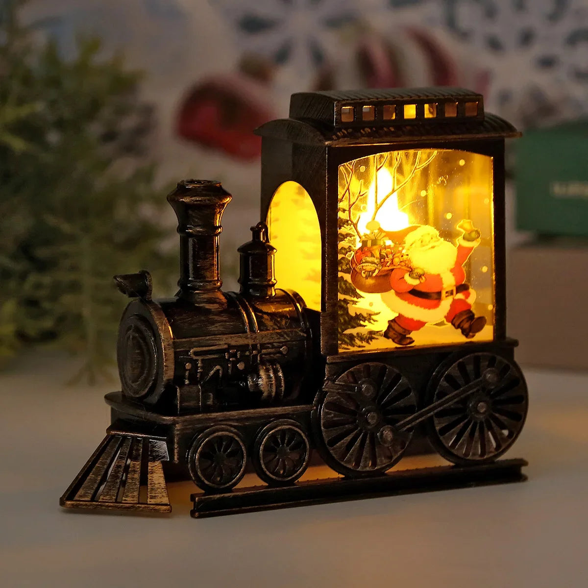 Vintage Train Christmas Theme Night Lamp
