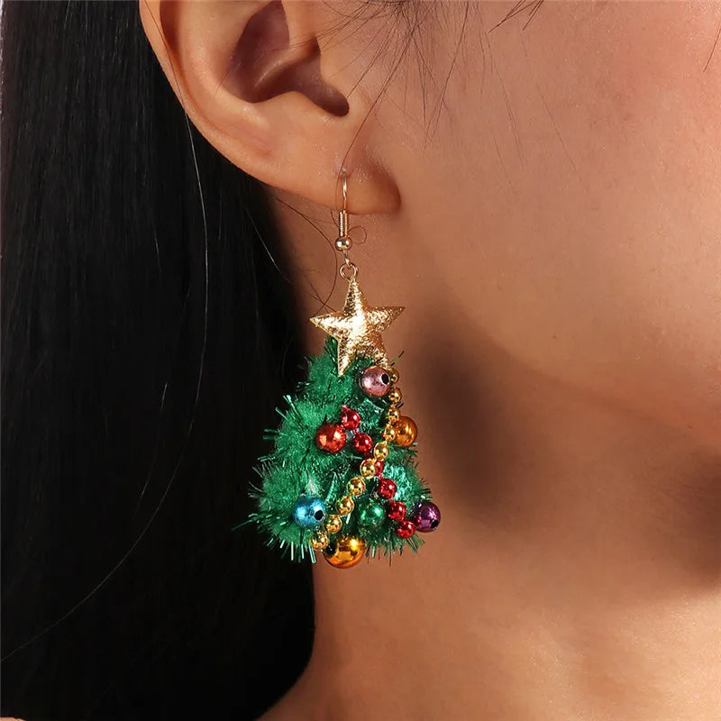 3D Cute Christmas Tree Earrings