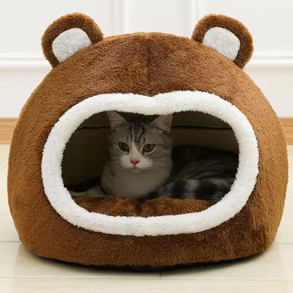 Funny Cat Bed Warm Pet House Bed QH6