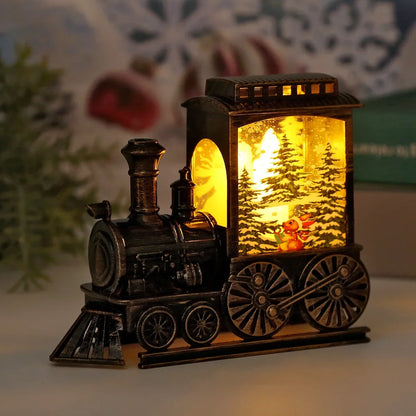 Vintage Train Christmas Theme Night Lamp