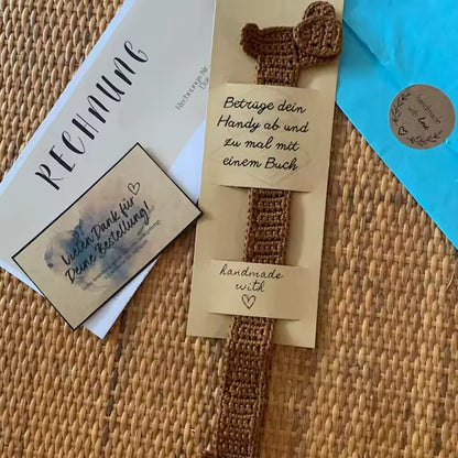 Crochet Dachshund Bookmark