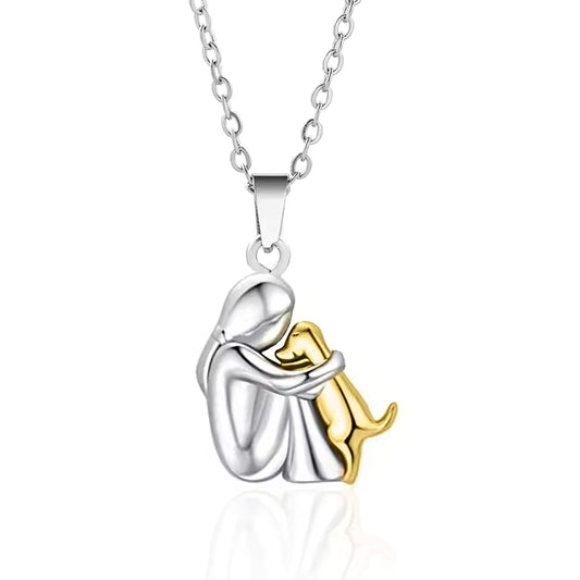 "Always By My Side" Dog Mom Pendant Necklace