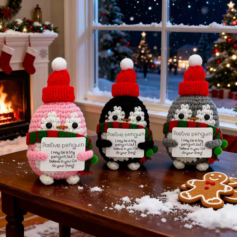 Crochet Positive Christmas Penguin
