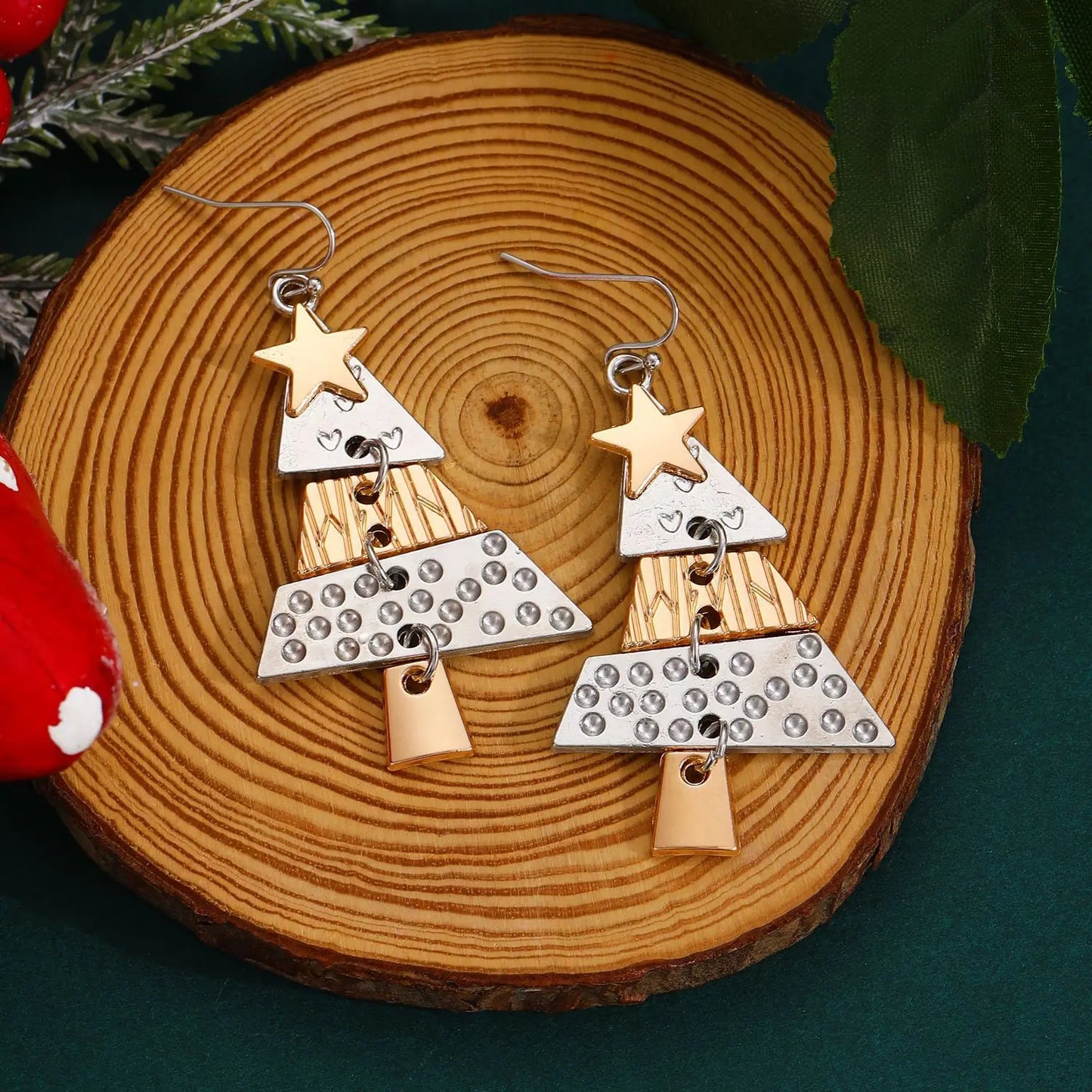 Christmas Tree Pendant Earrings