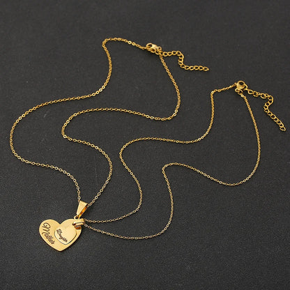 Daughter in Mother's Heart Necklace Set