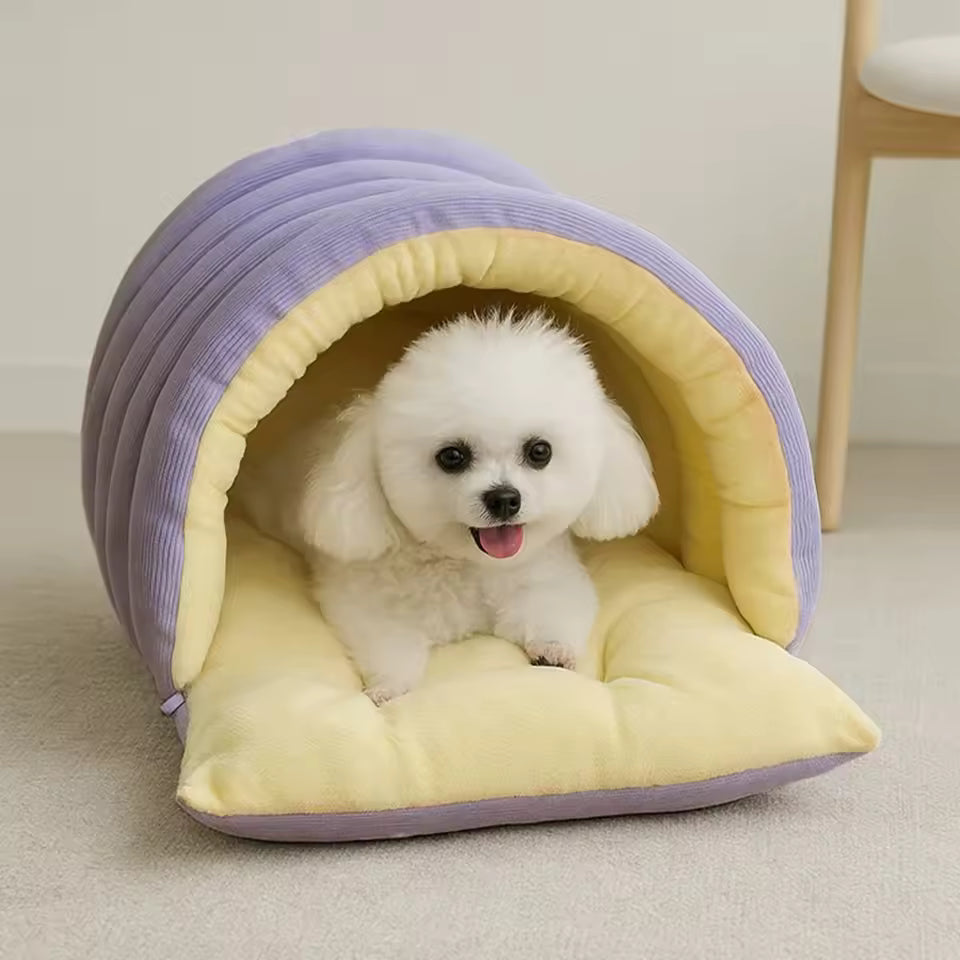 Cozy Foldable Pet Cave Bed Pet House Bed QH5