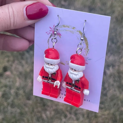 Santa Claus Lego Earrings