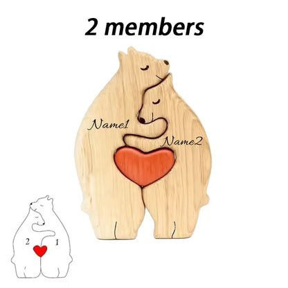 Personalized Hugging Bear Family Puzzle