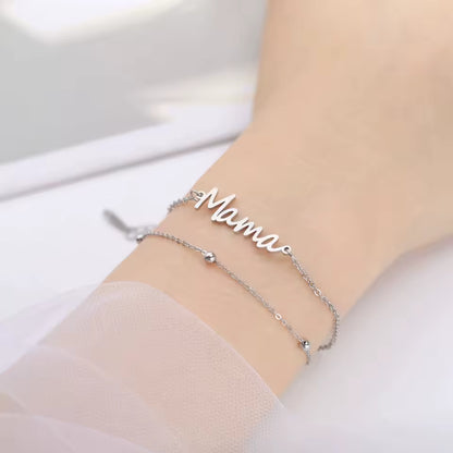 Letter Mama Charm Bracelet