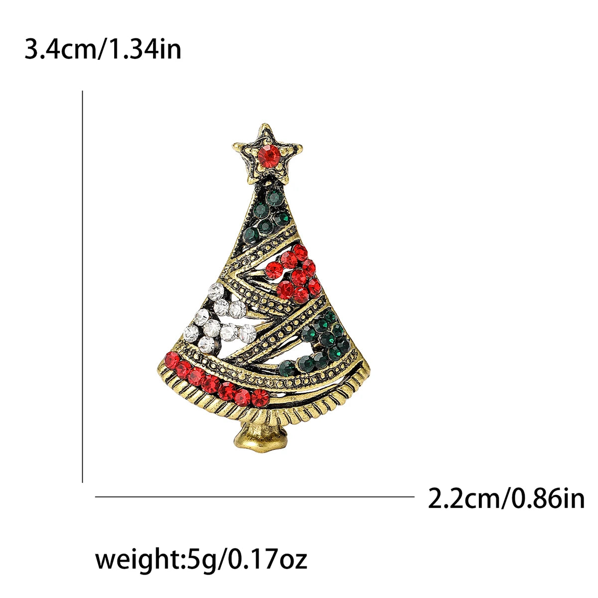 Enamel Christmas Tree Brooch