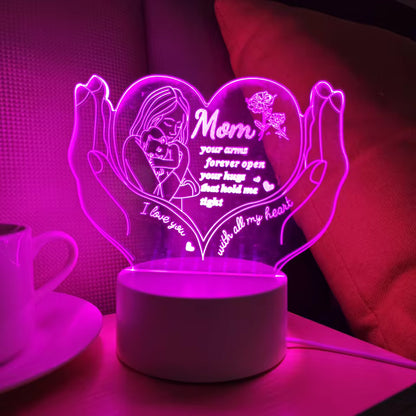 “With All My Heart” 3D LED Night Light