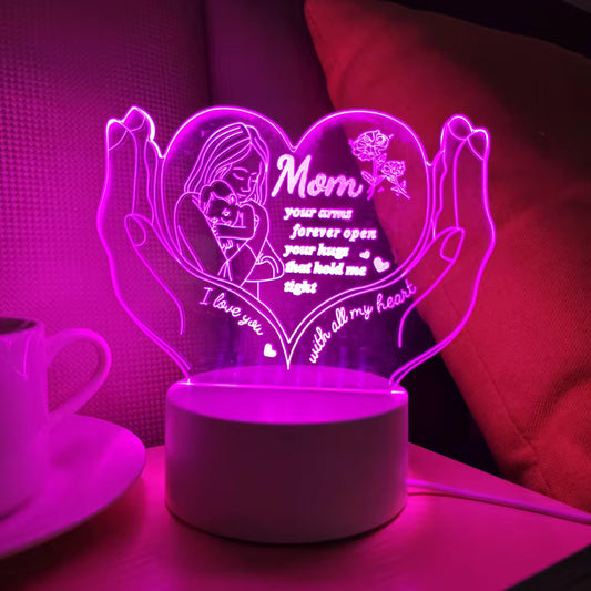 “With All My Heart” 3D LED Night Light