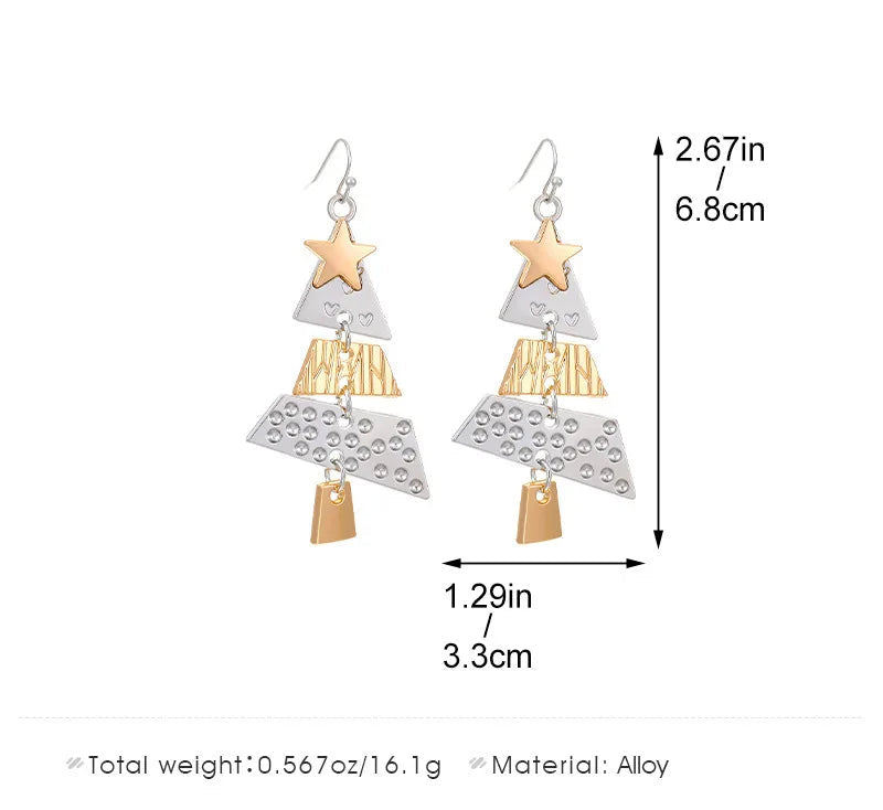 Christmas Tree Pendant Earrings