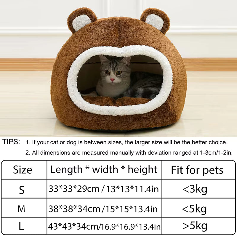 Funny Cat Bed Warm Pet House Bed QH6