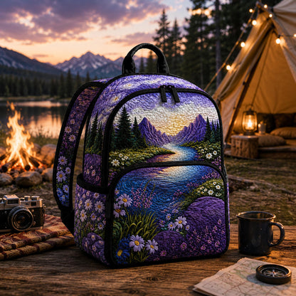 Mountain Landscape Quilted Backpack CELV05