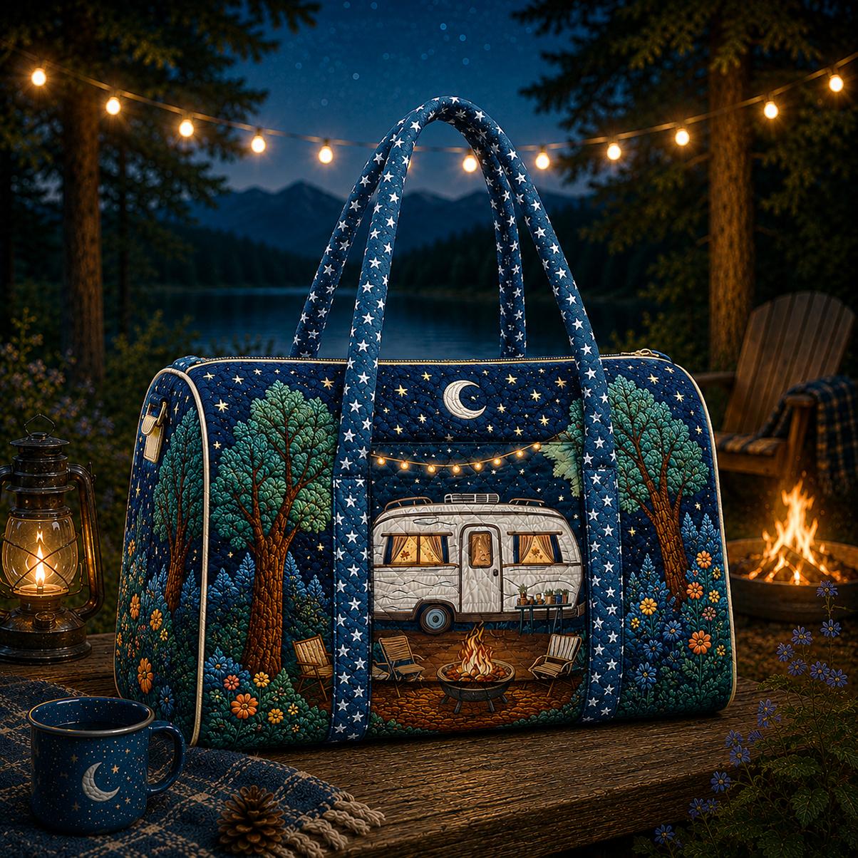 Starry Night Campfire Quilted Travel Bag CELV09