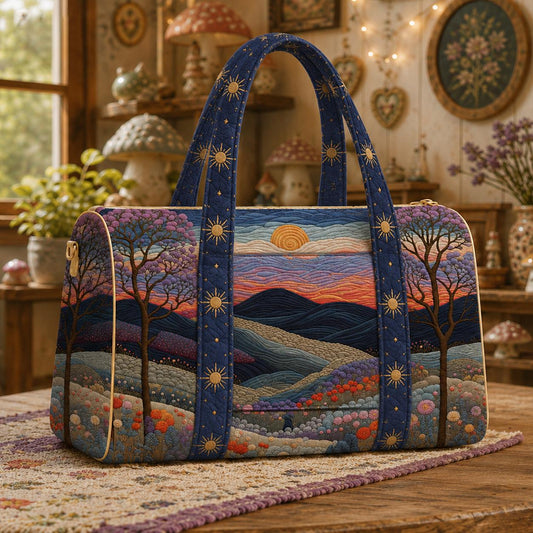 Cottagecore Scenic Landscape Quilted Travel Bag CETN18