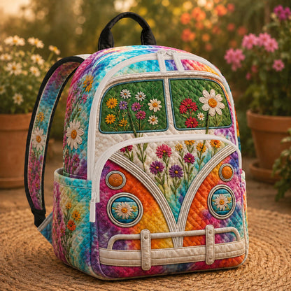 Boho Daisy Floral Quilted Backpack CETP03