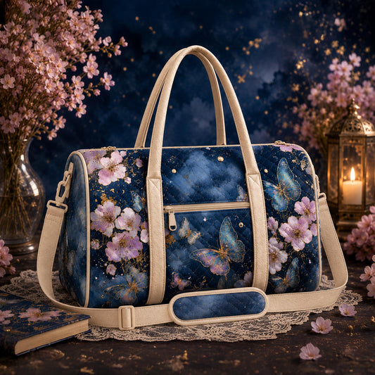 Starry Night Cherry Blossom Quilted Travel Bag CETP12
