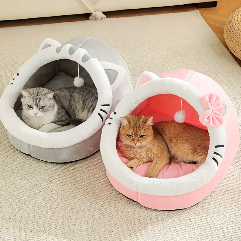 Cozy 4 Season Universal Soft Plush Cat & Dog - Pet House Bed