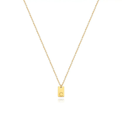 Plate Letter Necklace