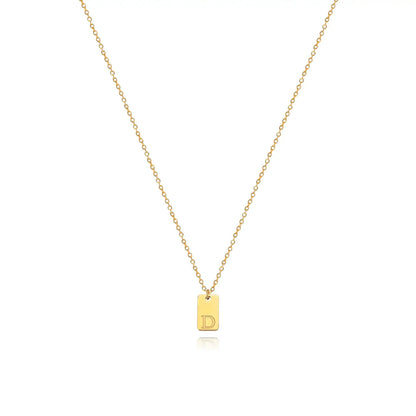 Plate Letter Necklace