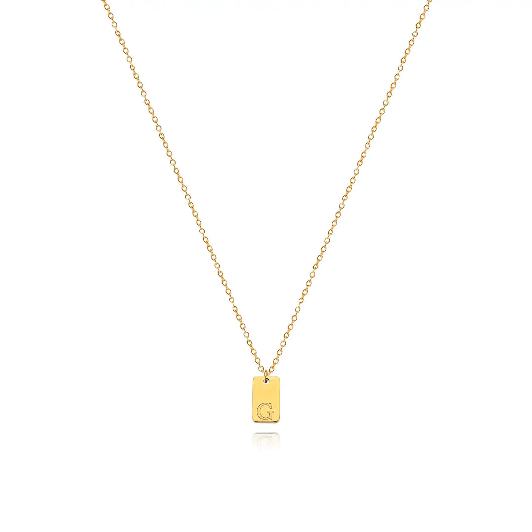 Plate Letter Necklace