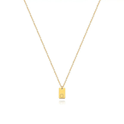 Plate Letter Necklace