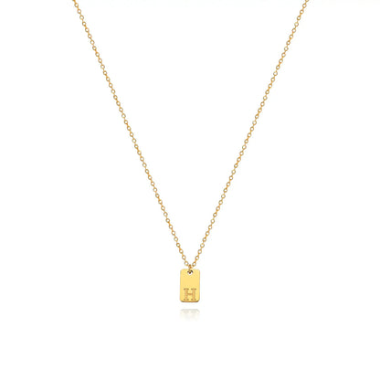 Plate Letter Necklace