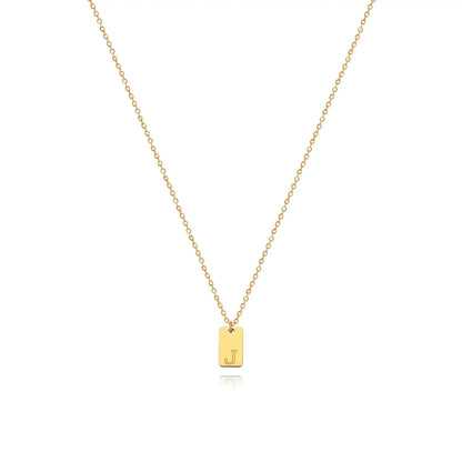 Plate Letter Necklace