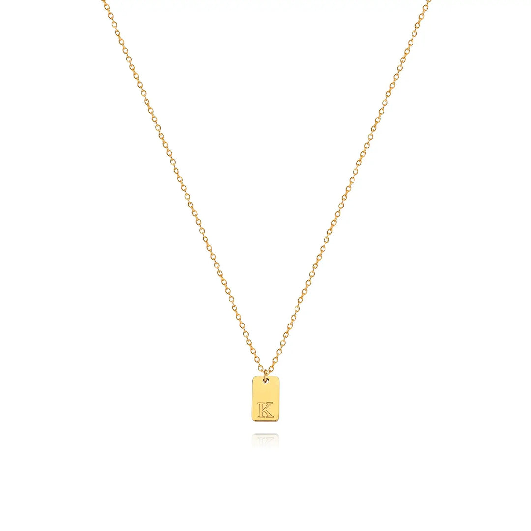 Plate Letter Necklace