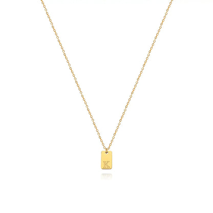 Plate Letter Necklace