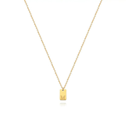 Plate Letter Necklace