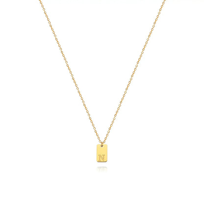 Plate Letter Necklace