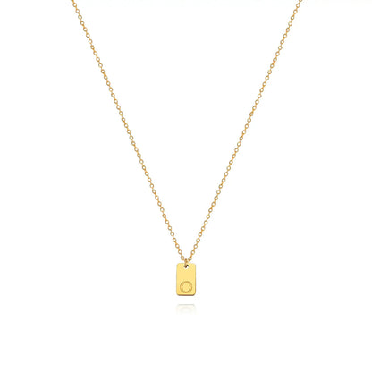 Plate Letter Necklace