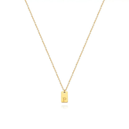 Plate Letter Necklace