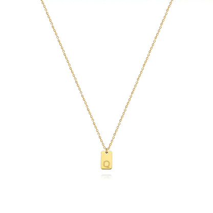Plate Letter Necklace