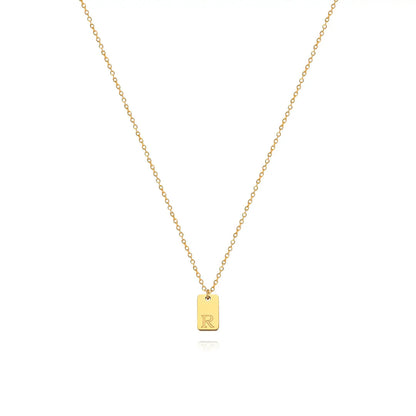 Plate Letter Necklace
