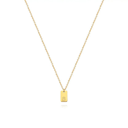 Plate Letter Necklace