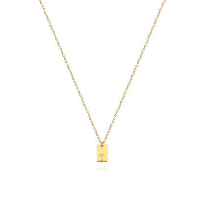 Plate Letter Necklace