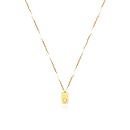 Plate Letter Necklace