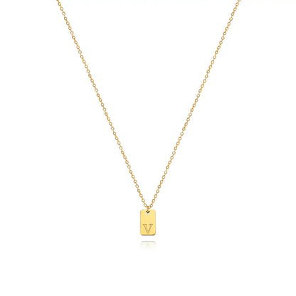 Plate Letter Necklace