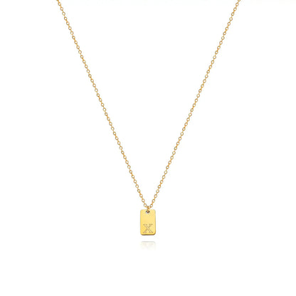 Plate Letter Necklace