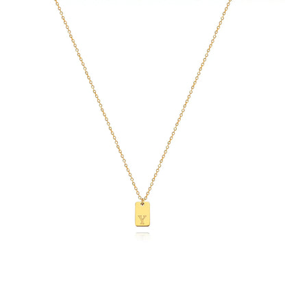 Plate Letter Necklace