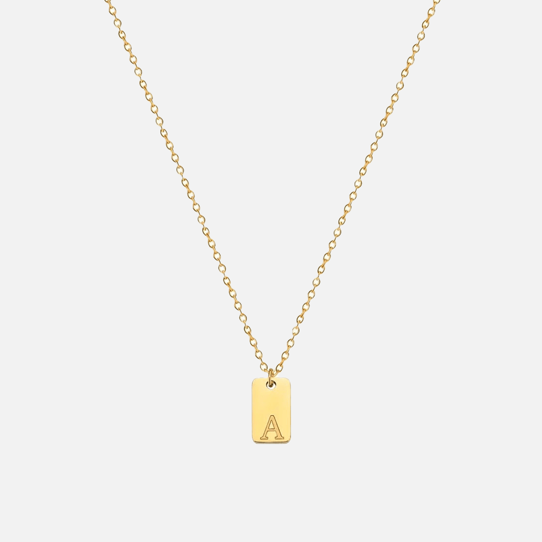 Plate Letter Necklace