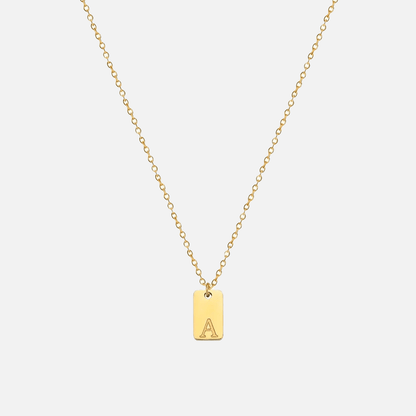 Plate Letter Necklace